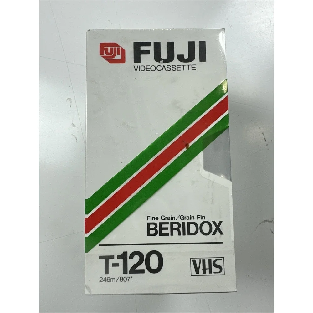 Fuji Videocassette VHS T-120 New Factory-sealed VHS Tapes Blank Beridox 246m